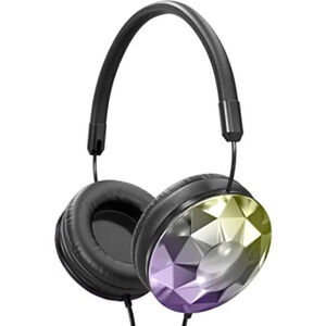 Art & Sound Faceted On-Ear Wired Headph Foldable Design– 3.5mm Jack (Iridescent)